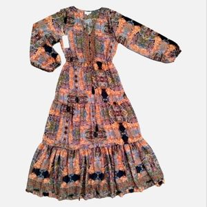 Anthropologie Boemo Tassel Long Maxi Dress
